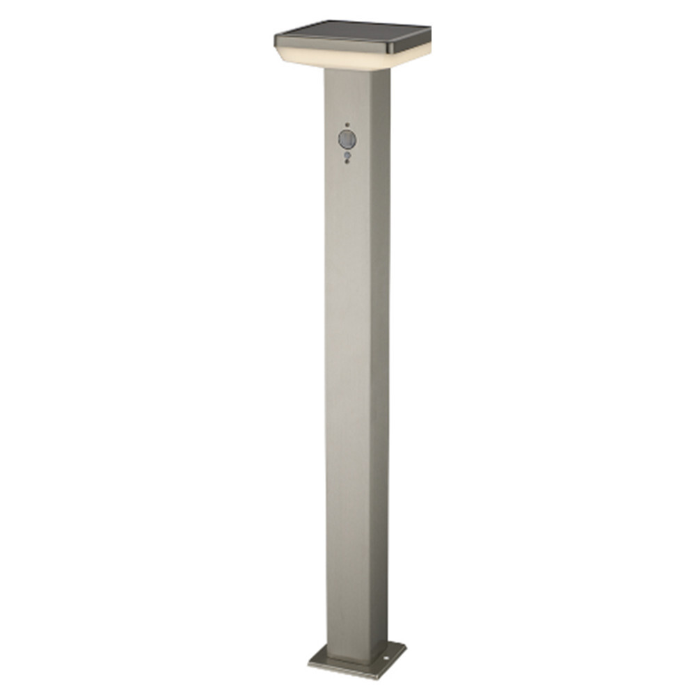 LED-Solarbodenleuchte eckig 80 cm mit Bewegungsmelder und Bodenspieß