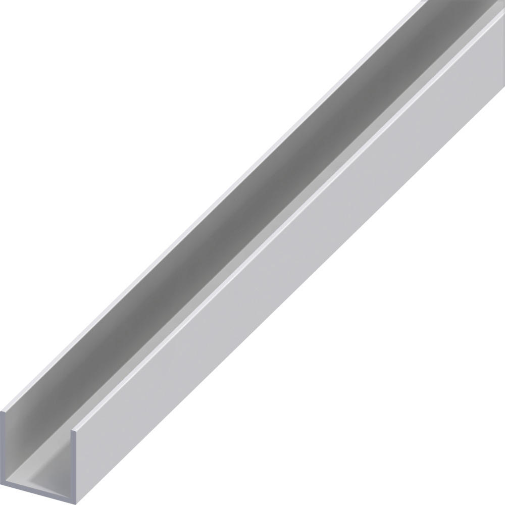 U-Profil Aluminium eloxiert 1000 x 8,2 x 10,1 x 1,3 mm silberfarben