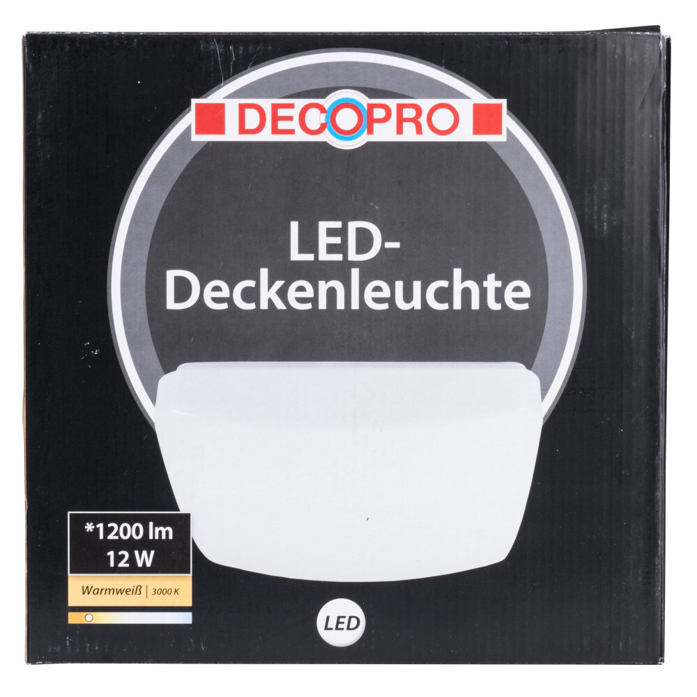 DECOPRO LED-Deckenleuchte eckig 27 x 27 mit warmweißem Licht image number 1