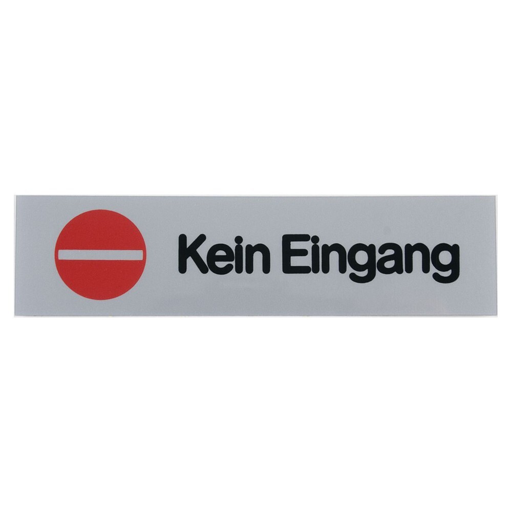 Türschild 160 x 40 mm, selbstklebend, kein Eingang image number 0