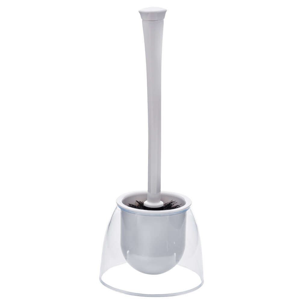 Wenko WC-Garnitur Fiesta 2in1 weiß/transparent mit Silikon-Borsten