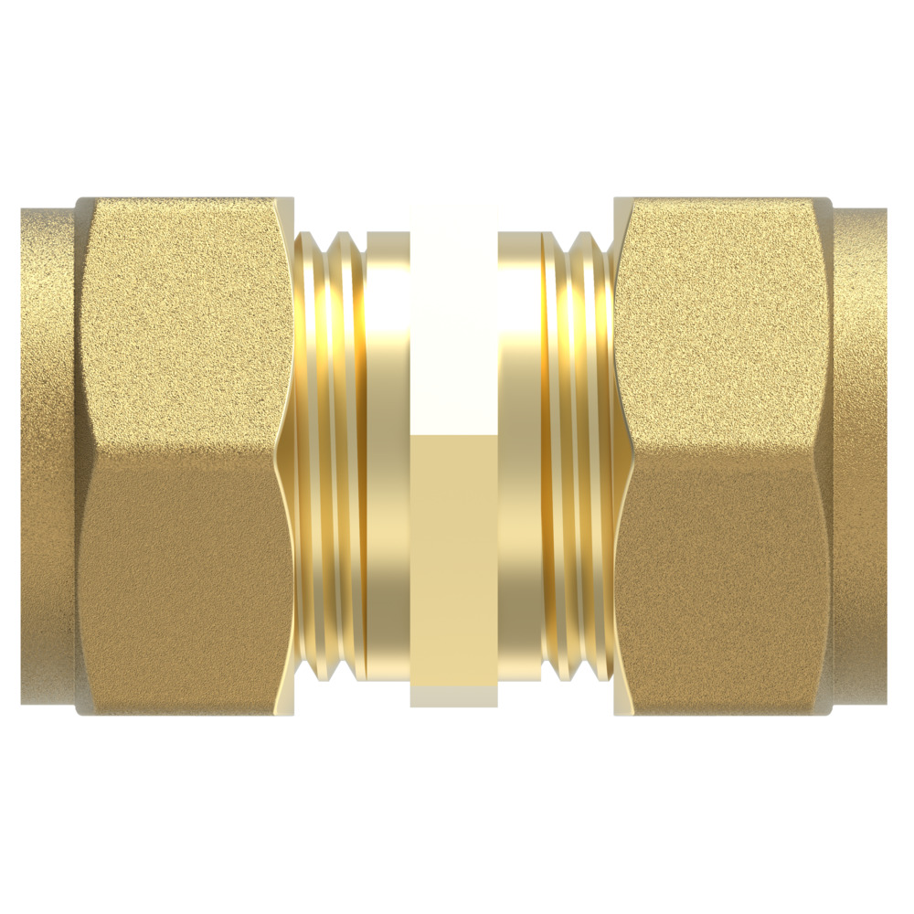 Klemmringverbinder blank Messing 15 mm Klemmfitting gerade image number 1