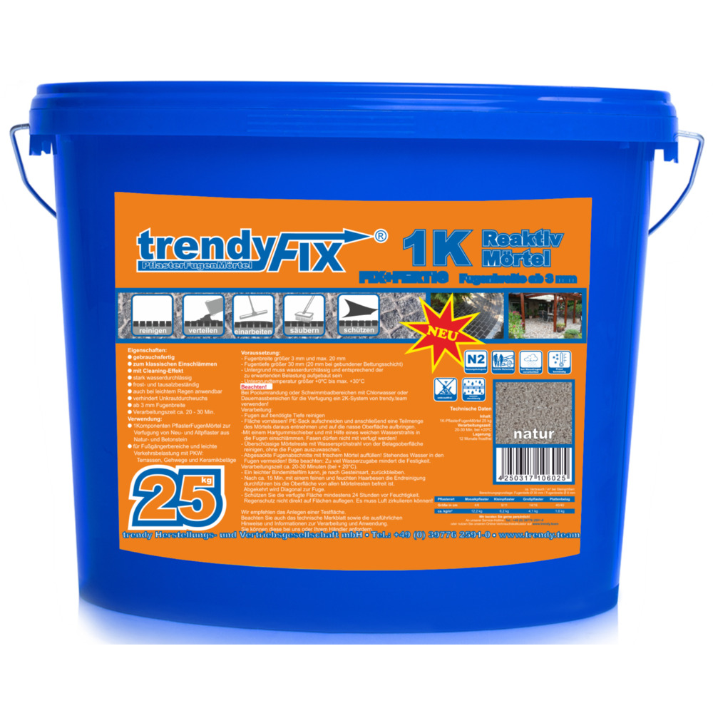trendyFIX&reg; Pflasterfugenm&ouml;rtel 1K 25 kg, natur image number 0