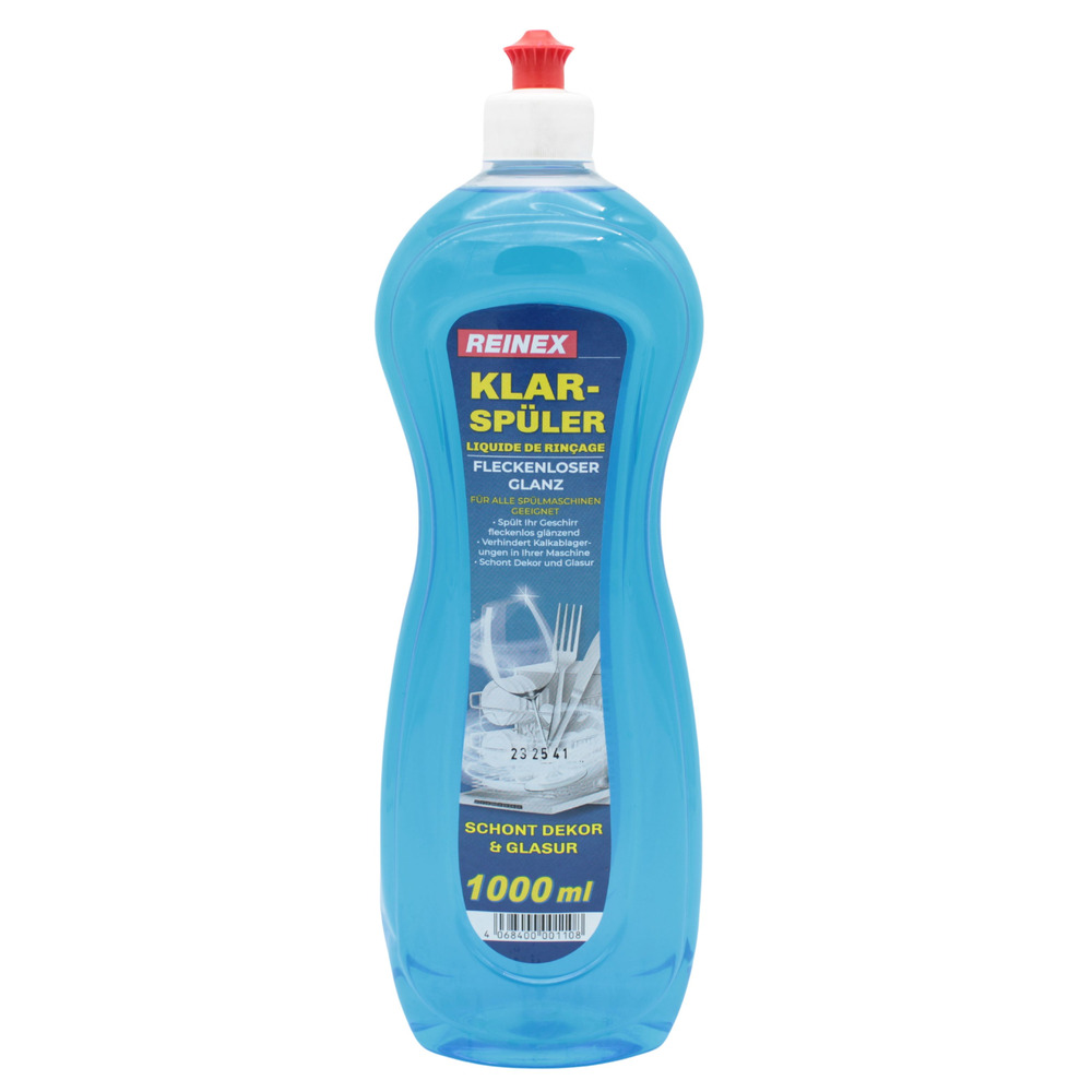 Reinex Klarspüler 1 Liter mit Zitronenduft, für die Geschirrspülmaschinen