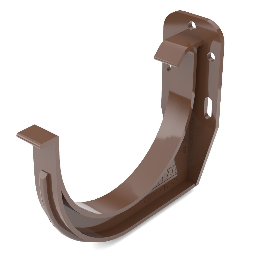 Dachrinnenhalter halbrund 100 mm aus PVC in braun image number 0