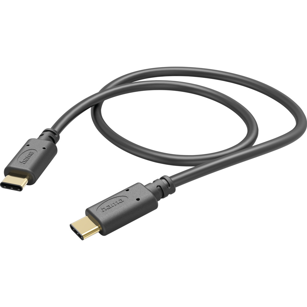Ladekabel USB-C zu USB-C 1m, schwarz