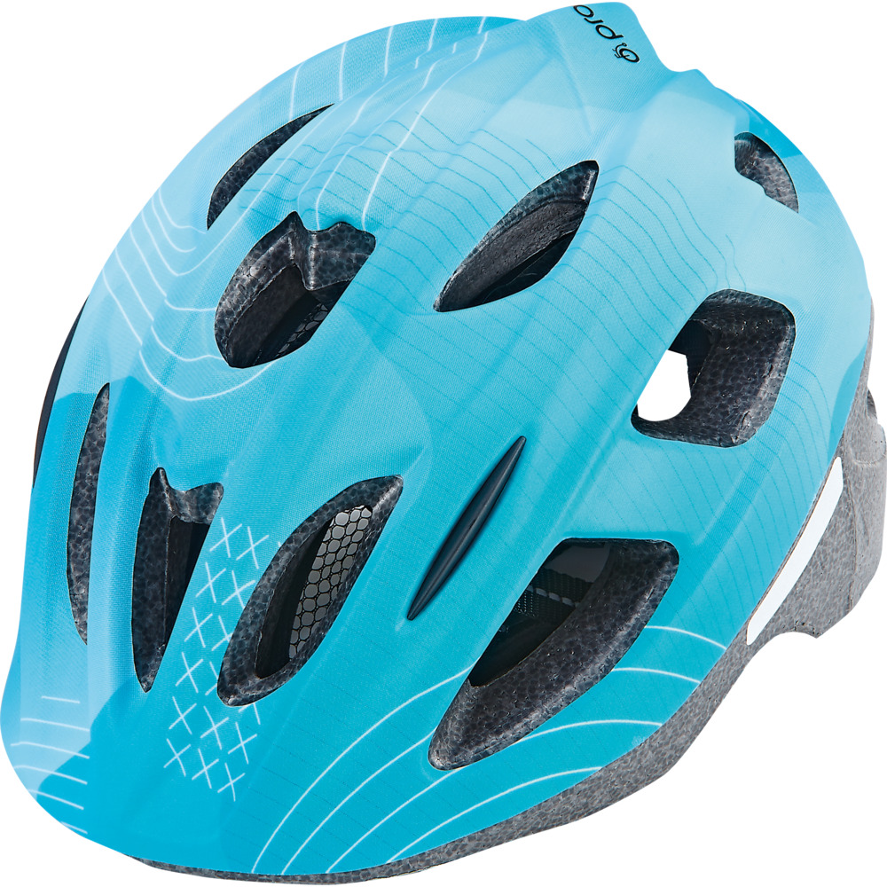 Fahrradhelm f&uuml;r Kinder t&uuml;rkis, 53 - 55 cm mit LED image number 0