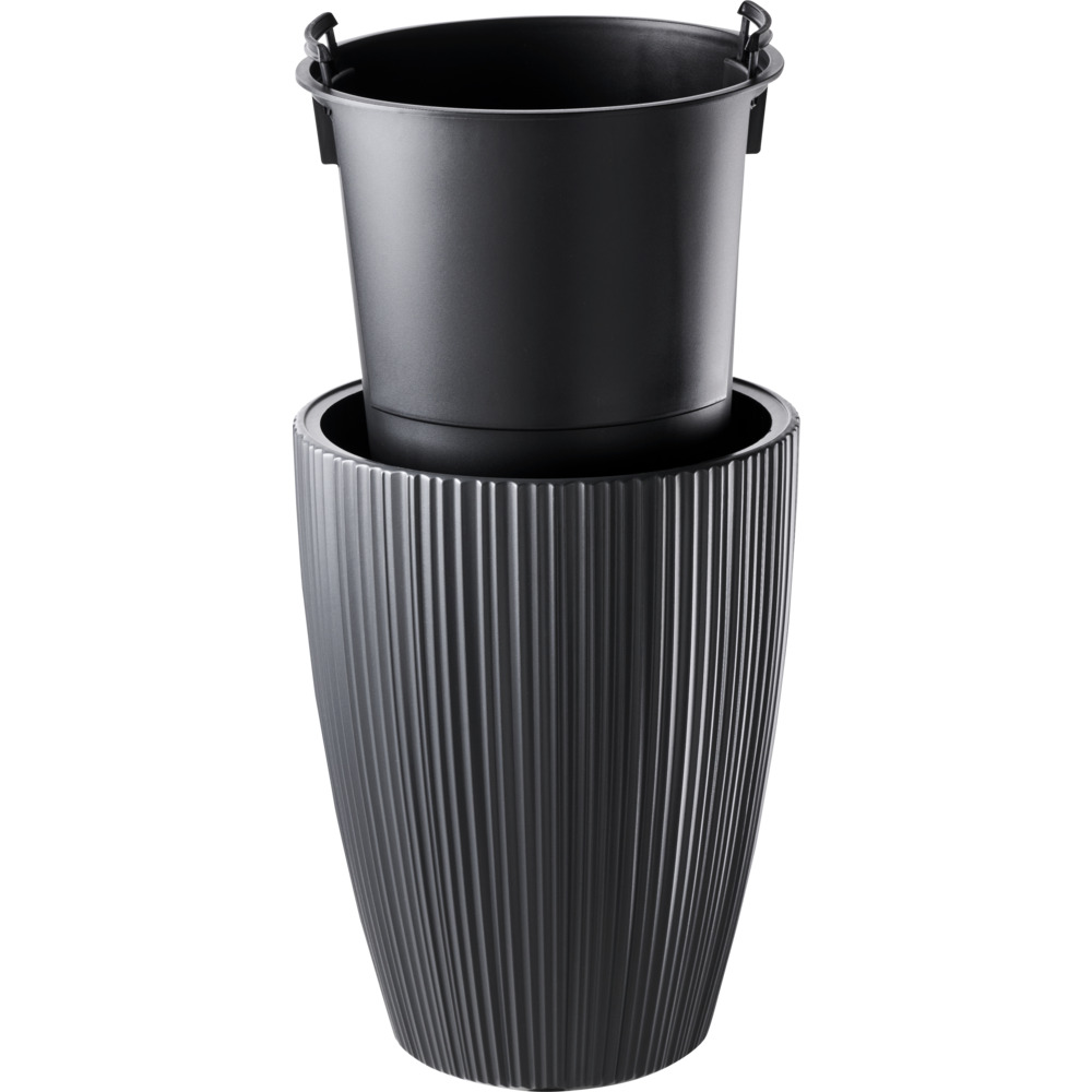 Prosperplast Pflanztopf Oro ca. &Oslash; 30 cm dunkelgrau image number 1