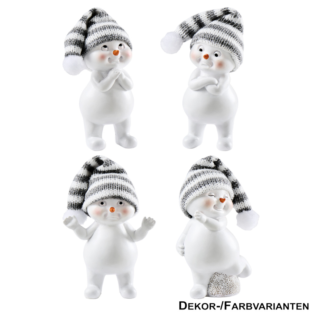 Dekofigur Schneemann ca. 11 cm Polyresin Designauswahl image number 0