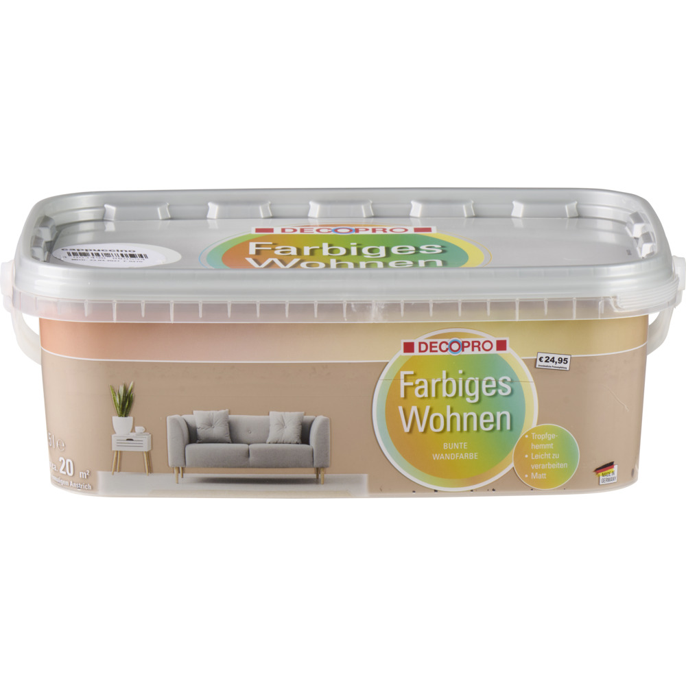 DECOPRO Wandfarbe 2,5 Liter cappuccino matt image number 3