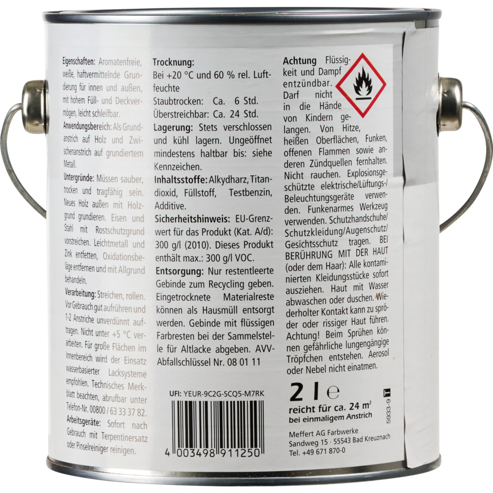 Vorstreichfarbe 2 Liter wei&szlig; matt image number 1