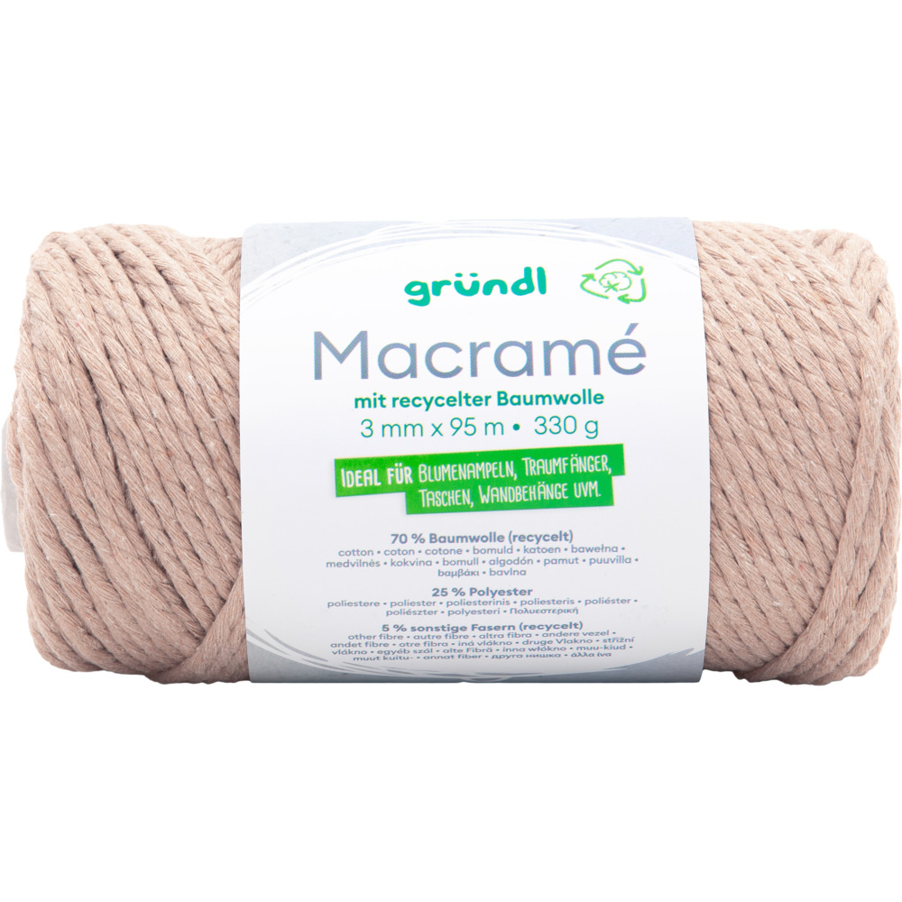Macramé Garn 330 g beige