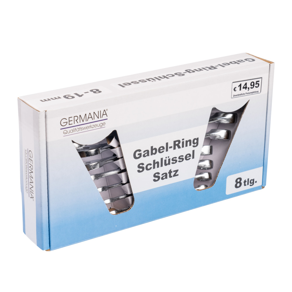 GERMANIA® Gabel-Ringmaulschlüssel Set 8-teilig image number 1