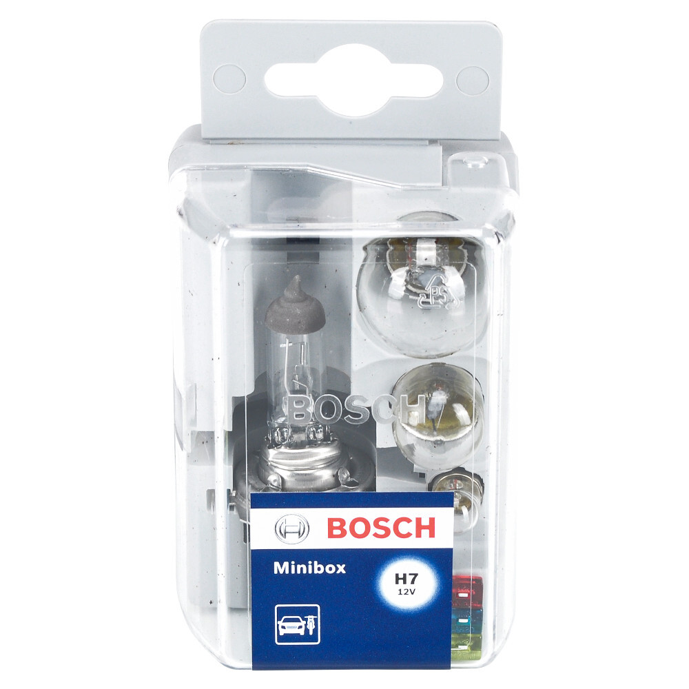 BOSCH Lampenersatzkasten Set 8-teilig H7 mit 12V und PX26d Sockel