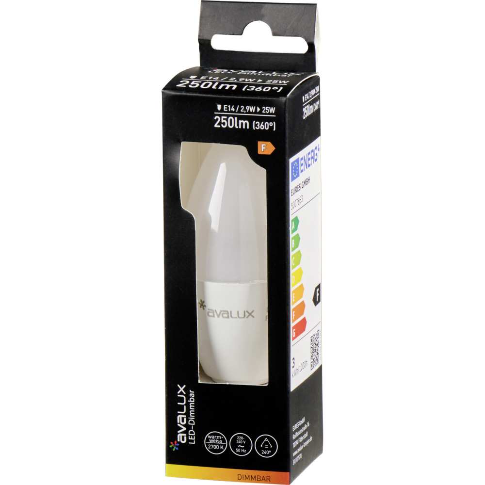 Avalux LED-Lampe 2,9 Watt in Kerzenform mit E14 Sockel image number 1