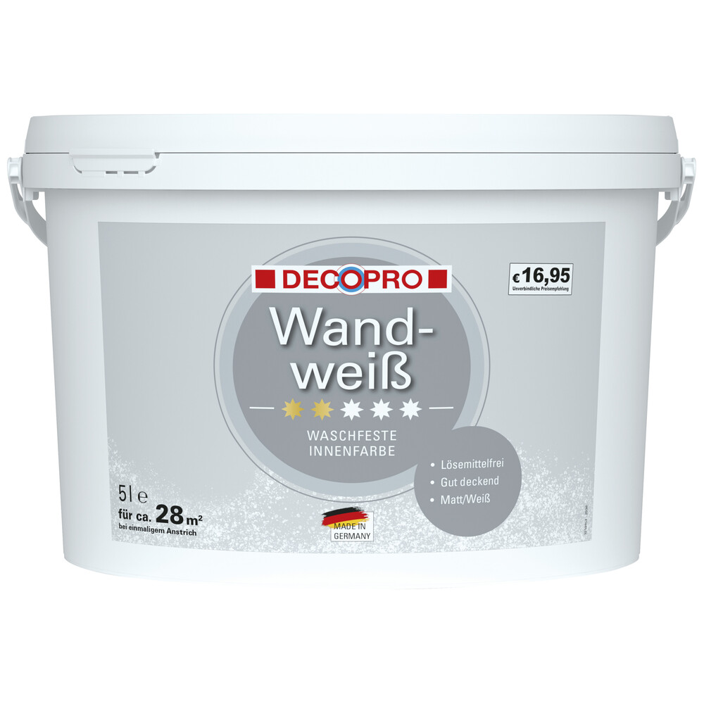 DECOPRO Wandwei&szlig; 5 Liter matt