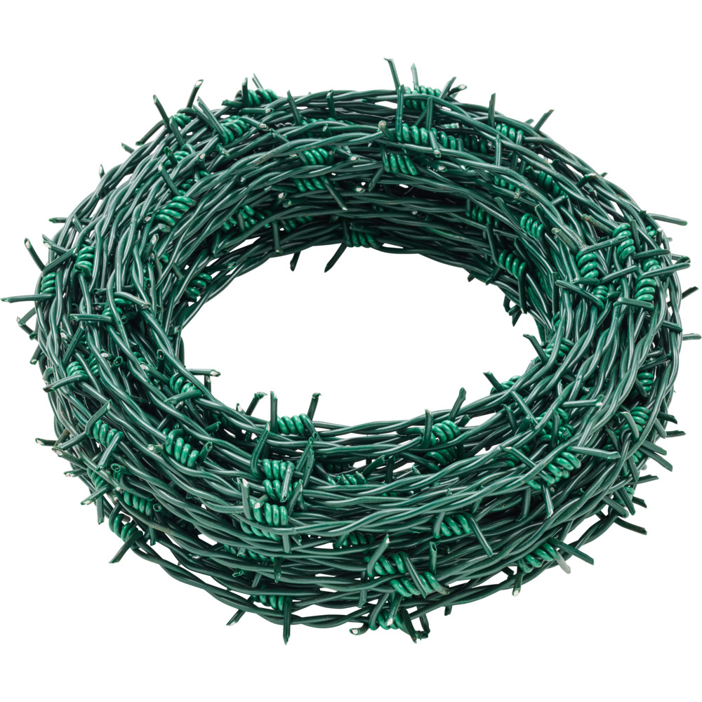 Stacheldraht 2,8 mm x 25 m aus grünem Stahl image number 0