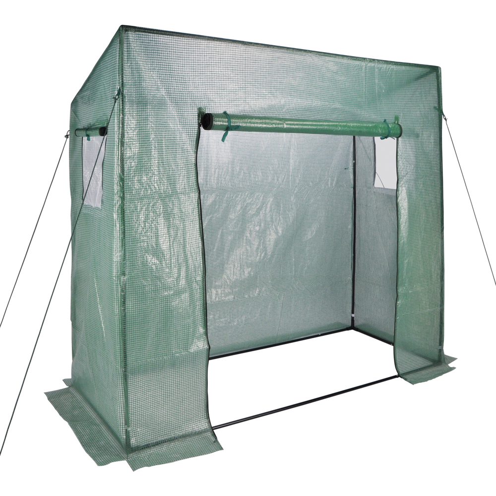 Gew&auml;chshaus aus Gittergewebe-PE-Folie