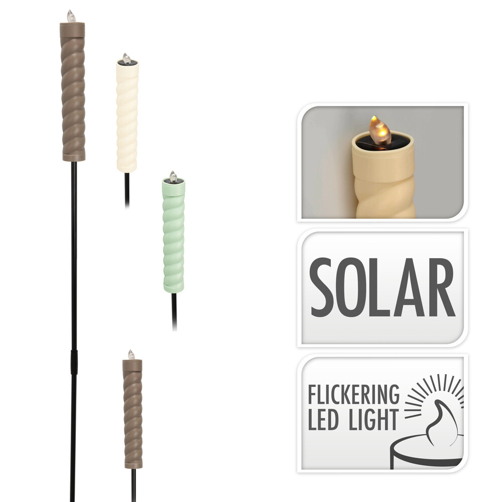 Solarfackel mit LED-Flamme ca. 97 cm - Farbauswahl image number 0