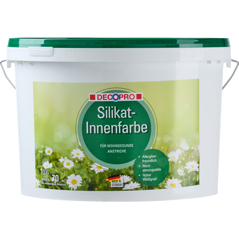 DecoPro Silikat-Innenfarbe 10 Liter in Wei&szlig; image number 1