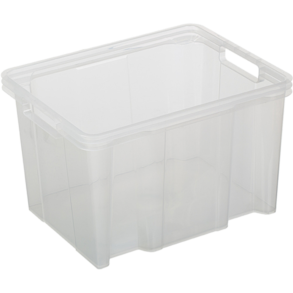 Dreh- und Stapelbox 14,5 l Kunststoff transparent 34,2 x 27 x 21,4cm