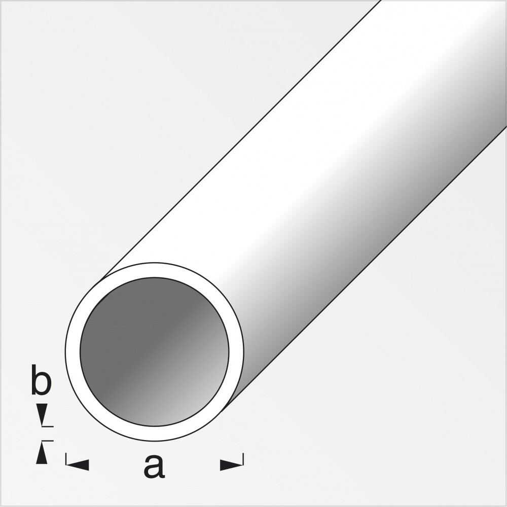 Alu Rundrohr 25x1,5 mm, 1 m silbereloxiert image number 0