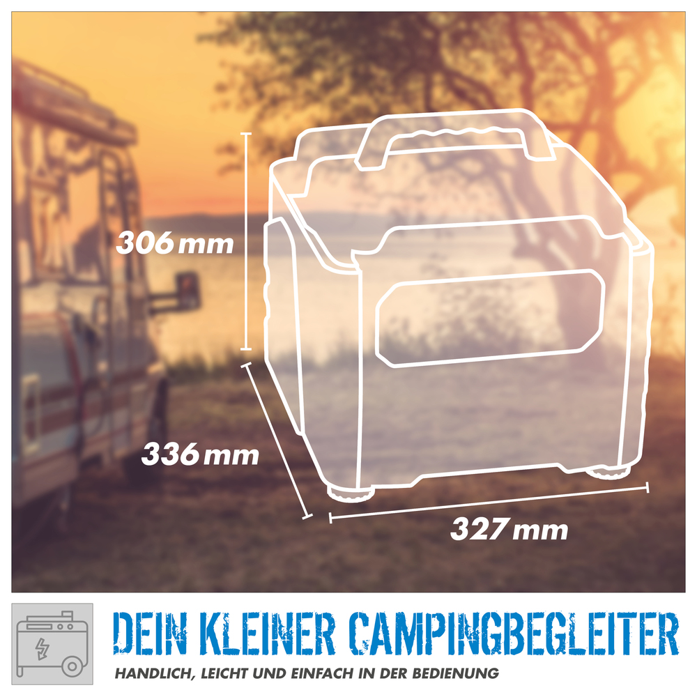 G&uuml;de&reg; Inverter-Stromerzeuger 1200 W Benzinbetrieb mit USB-Anschl&uuml;ssen image number 7