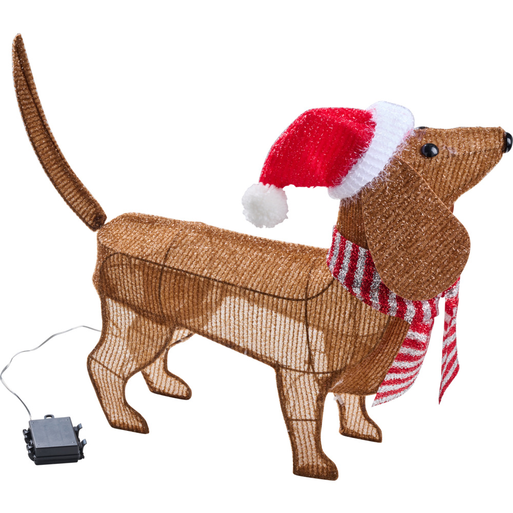 LED-Dackel mit Weihnachtsmütze image number 1