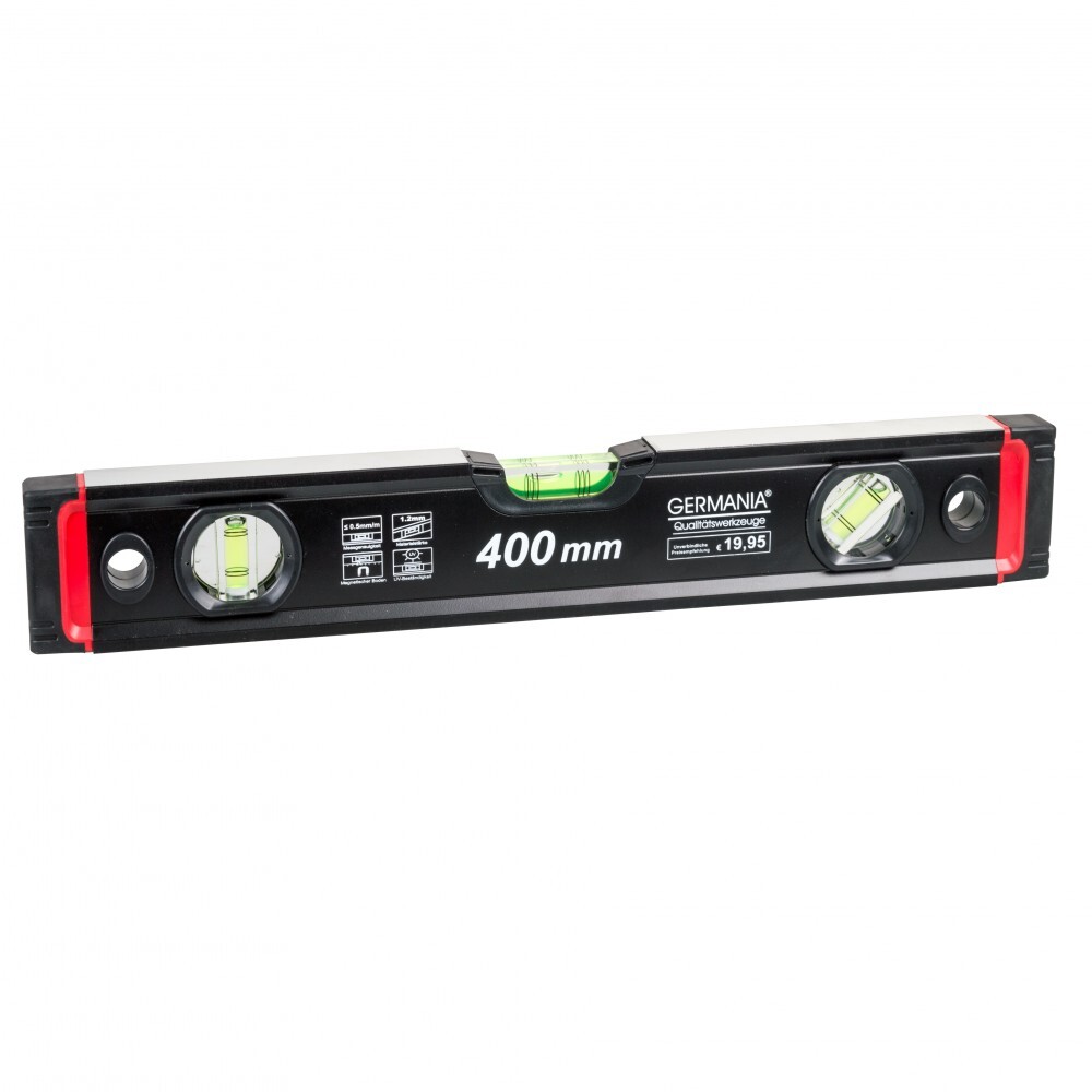 Wasserwaage schwarz 40cm Aluminium GERMANIA®