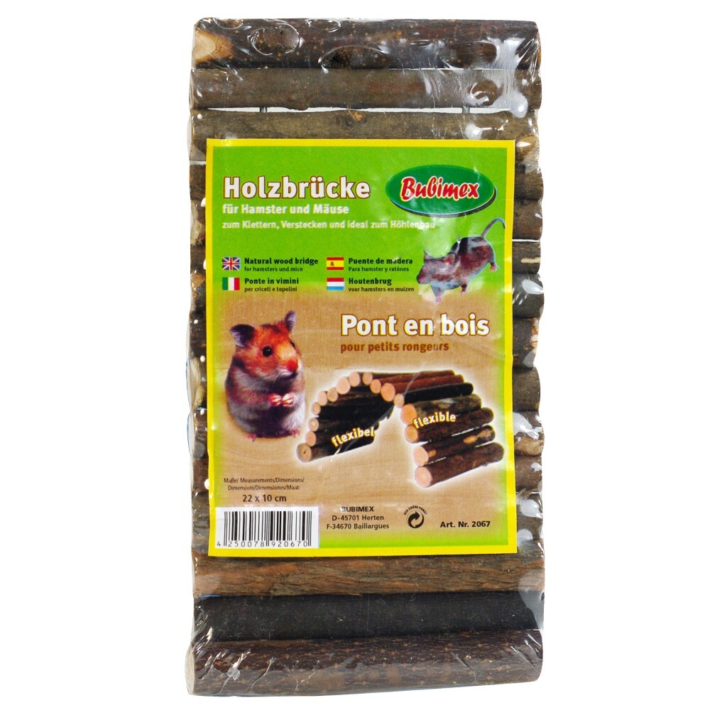 Holzbrücke 22 cm biegsam für Nagetiere