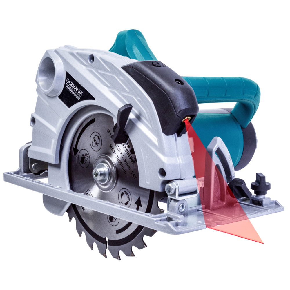GERMANIA® Handkreissäge 1400 Watt mit Linienlaser