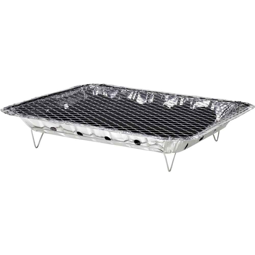 Einweggrill 30 x 25 x 4 cm mit Grillkohle und Anzündhilfe image number 0