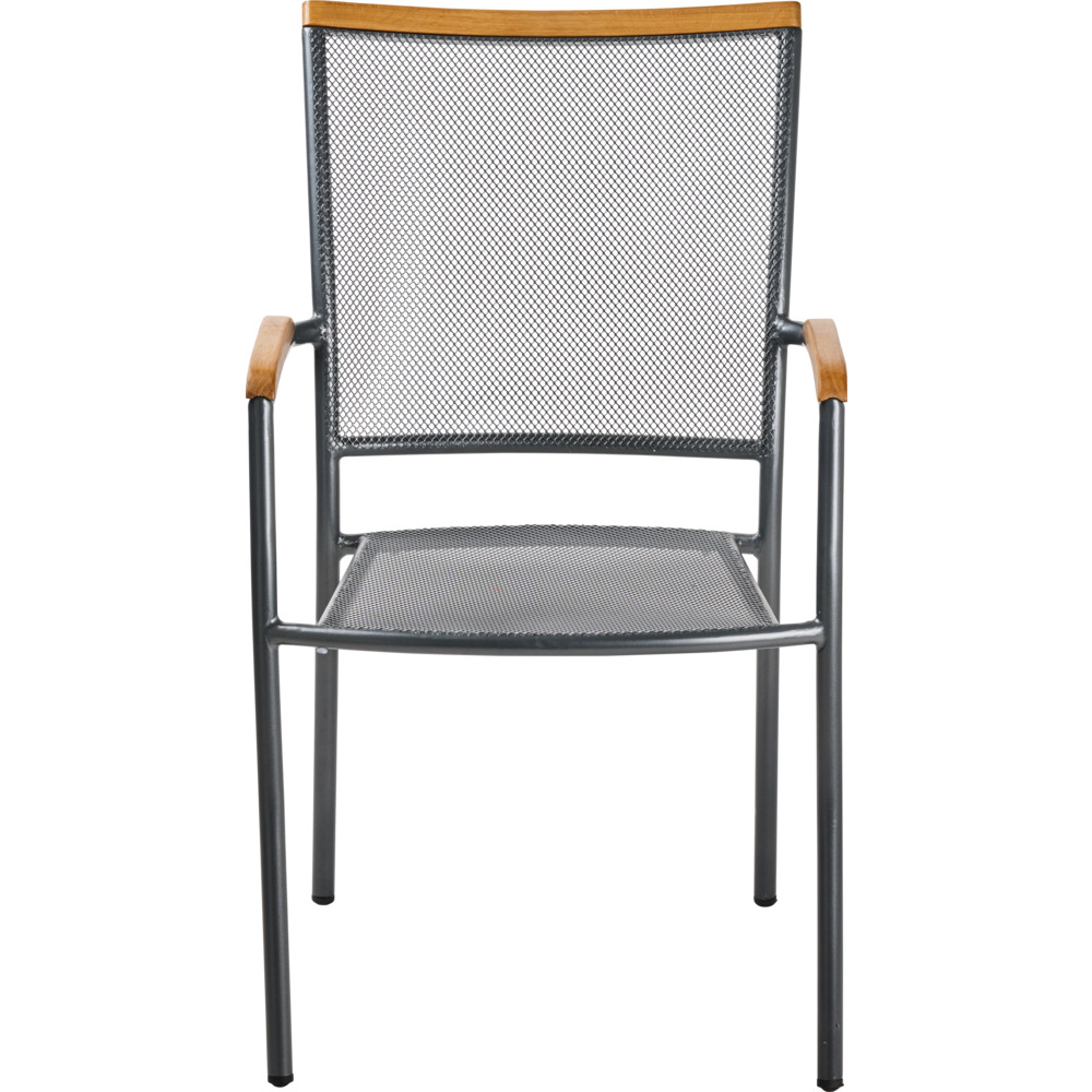 Stapelstuhl 65,5 x 57 x 97 cm Streckmetall mit Holz image number 2