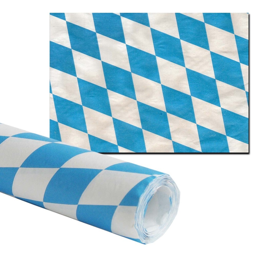 Papiertischdecke mit Damastprägung 8 x 1 m Bayrisch Blau image number 0