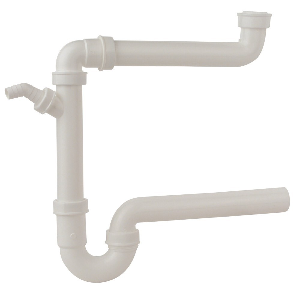 Raumsparsiphon  1½" mit 50 mm Ø und 1x Geräteanschluss ¾"