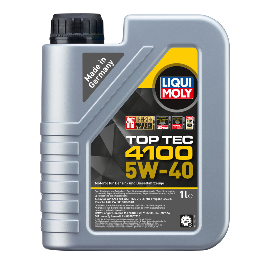 LIQUI MOLY Motoröl Top Tec 4100 5W-40 - 1 Liter image number 0