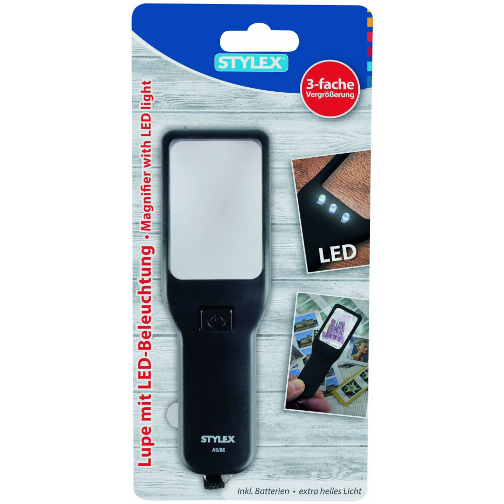 Lupe mit LED-Beleuchtung und 3-facher Vergrößerung image number 3