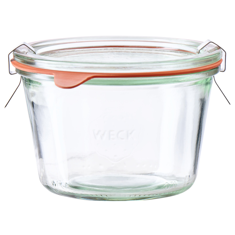 WECK® Einmach-Glas 250 ml mit Deckel, Einmachring und Klammern