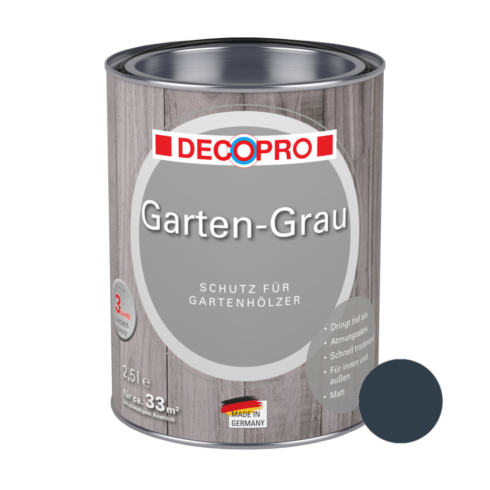 DECOPRO Garten-Grau 2,5 Liter in Anthrazit, matt image number 0