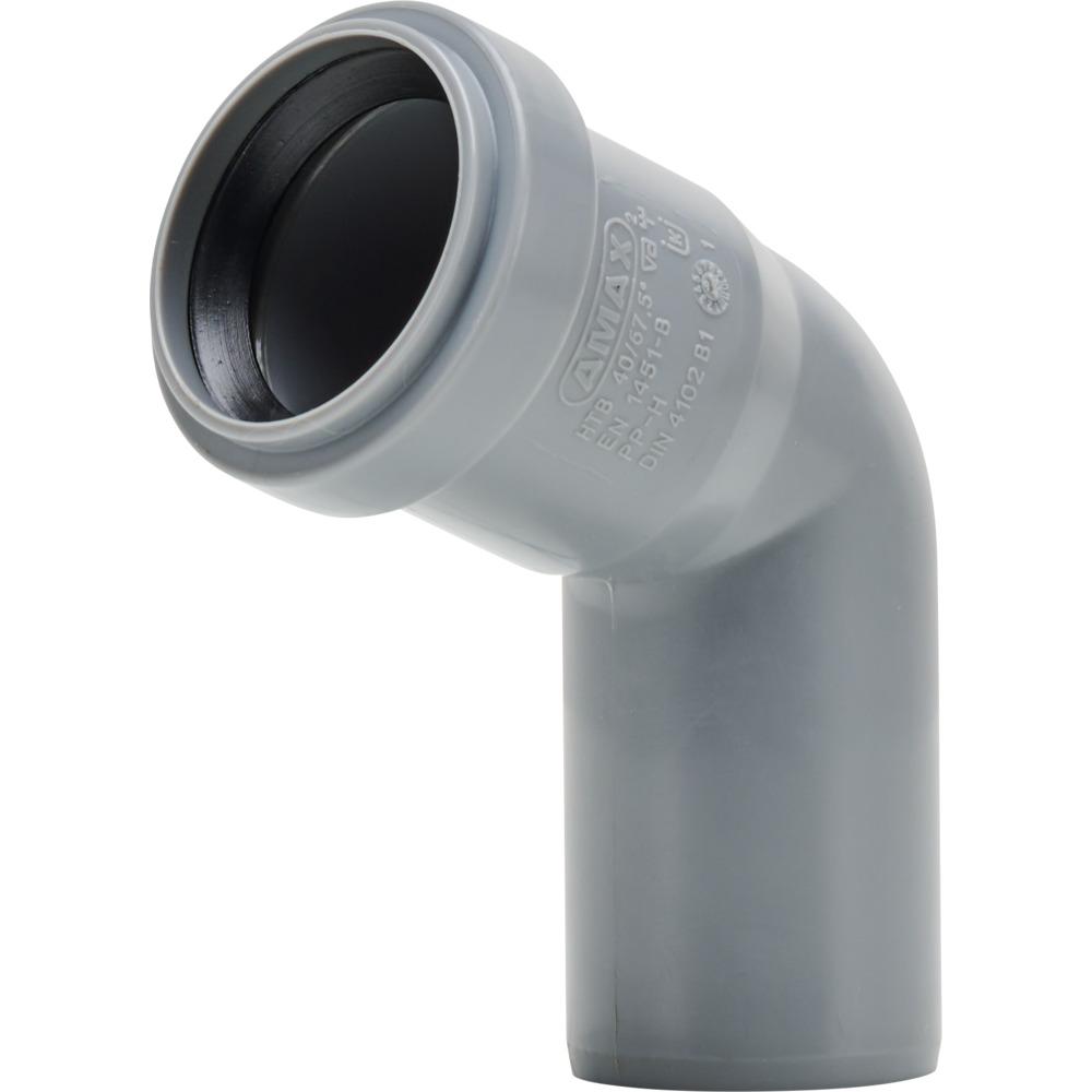 HTB-Abwasserbogen DN 40 mit 67&deg; Winkel image number 1