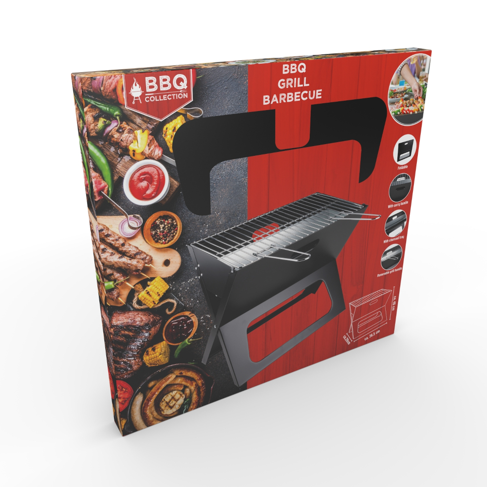 Holzkohlegrill zusammenfaltbar 36,5x28x46 cm image number 2