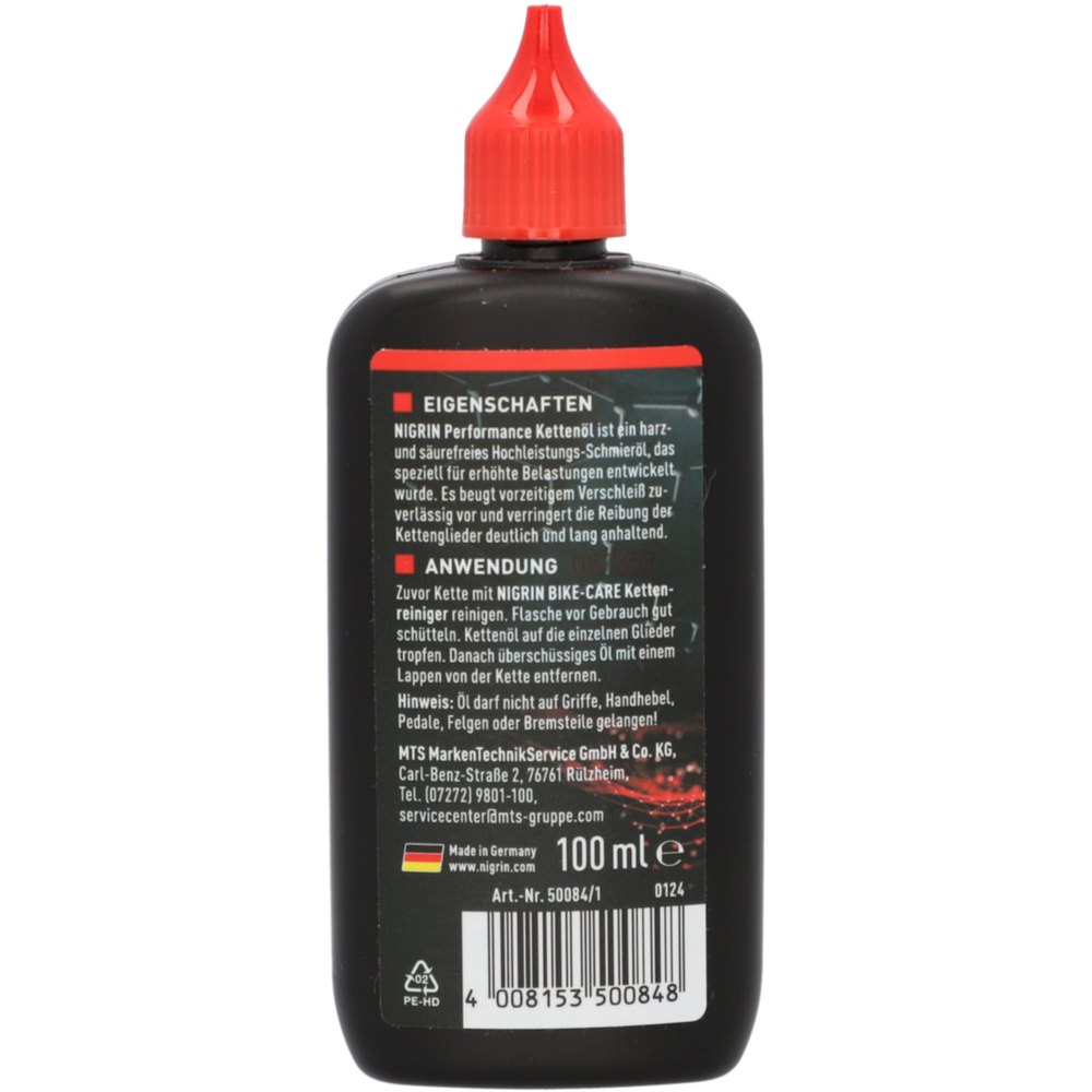 NIGRIN BIKE-CARE E-Bike Ketten&ouml;l 100 ml image number 1