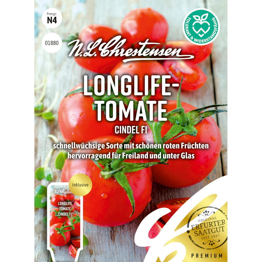 Saatgut Longlife-Tomate Cindel F1 für ca. 5 Pflanzen image number 0