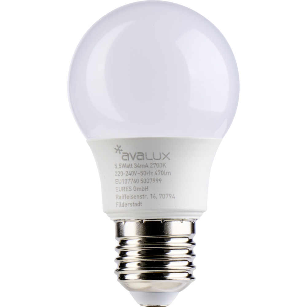 LED-Lampe 5,5 Watt dimmbar in Birnenform E27 Sockel
