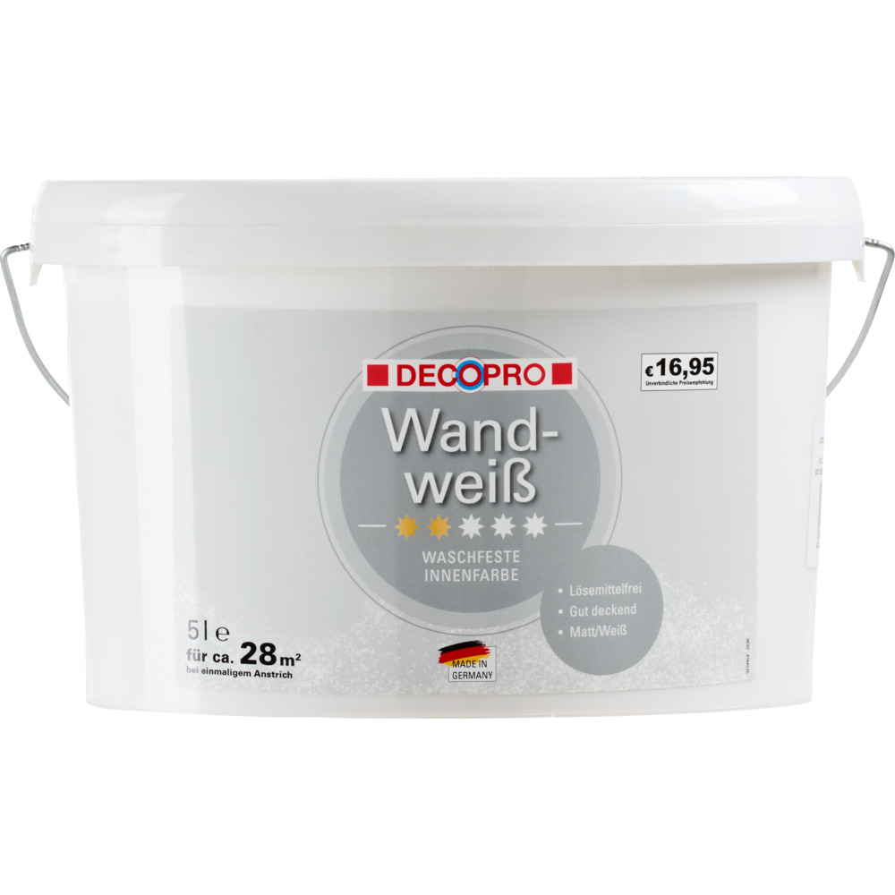 DECOPRO Wandwei&szlig; 5 Liter matt image number 0