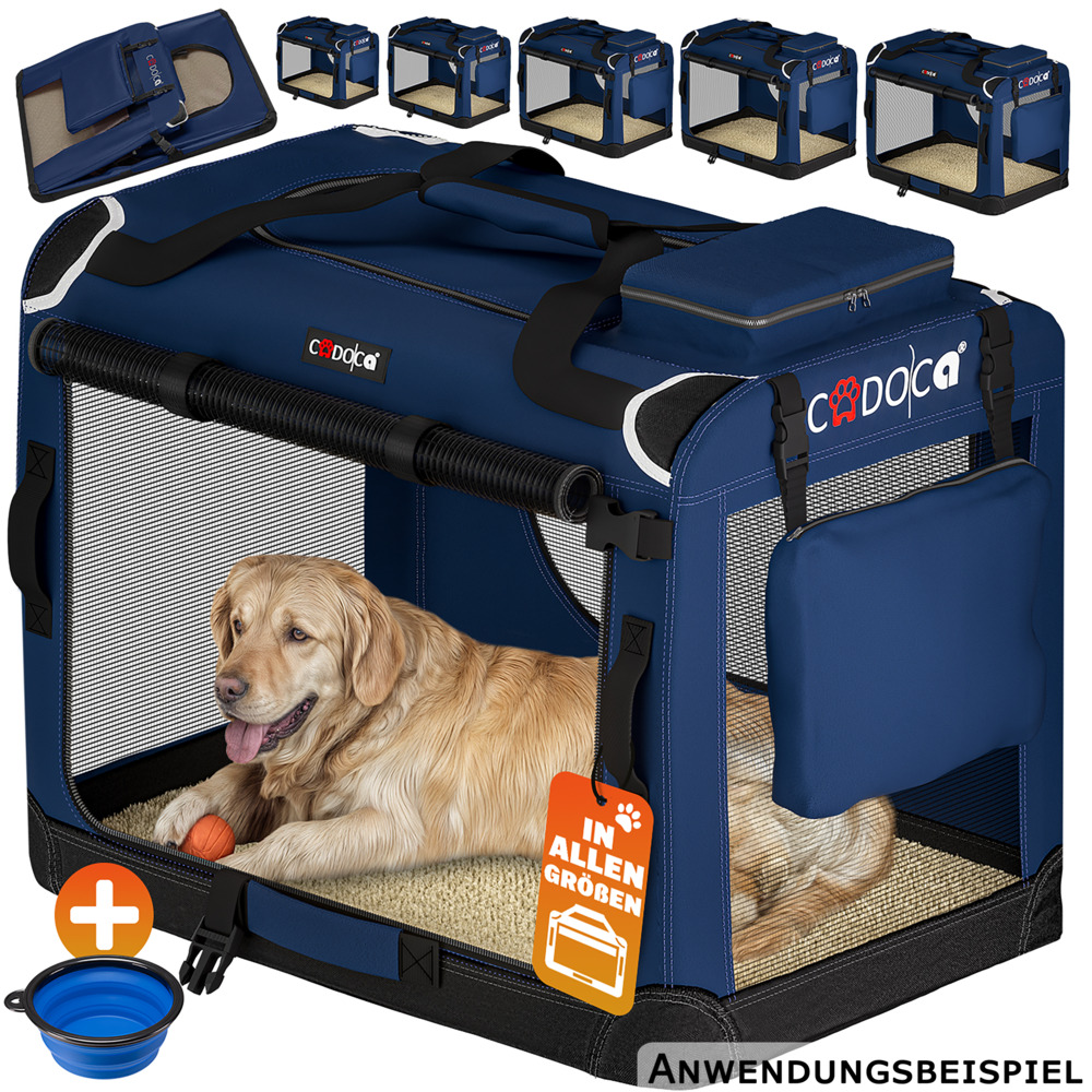 Tiertransportbox M 60 x 42 x 44 cm Navyblau image number 4