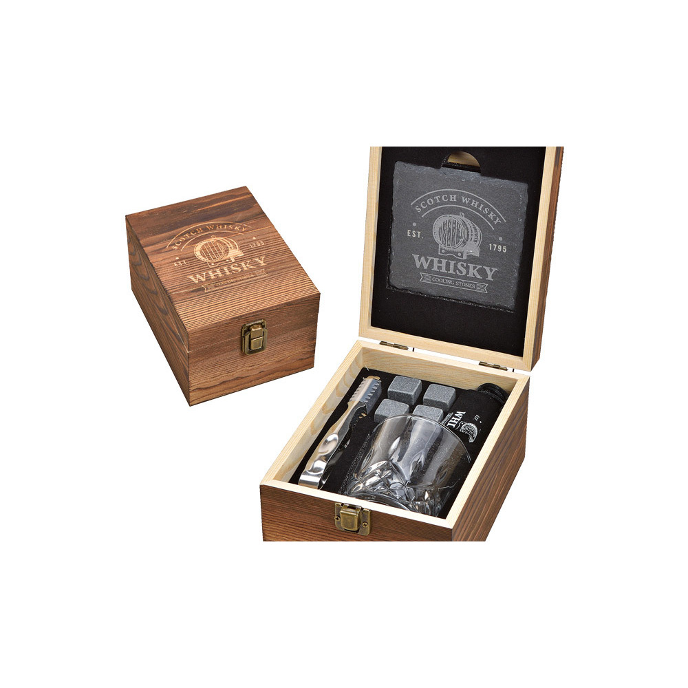 Whisky-Set 8-teilig in Holzkiste image number 1