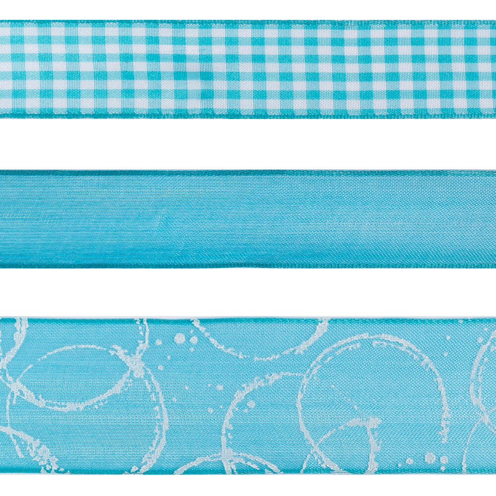 Geschenkband Premium grün-rosa-türkis, 2 m x 40 mm image number 3