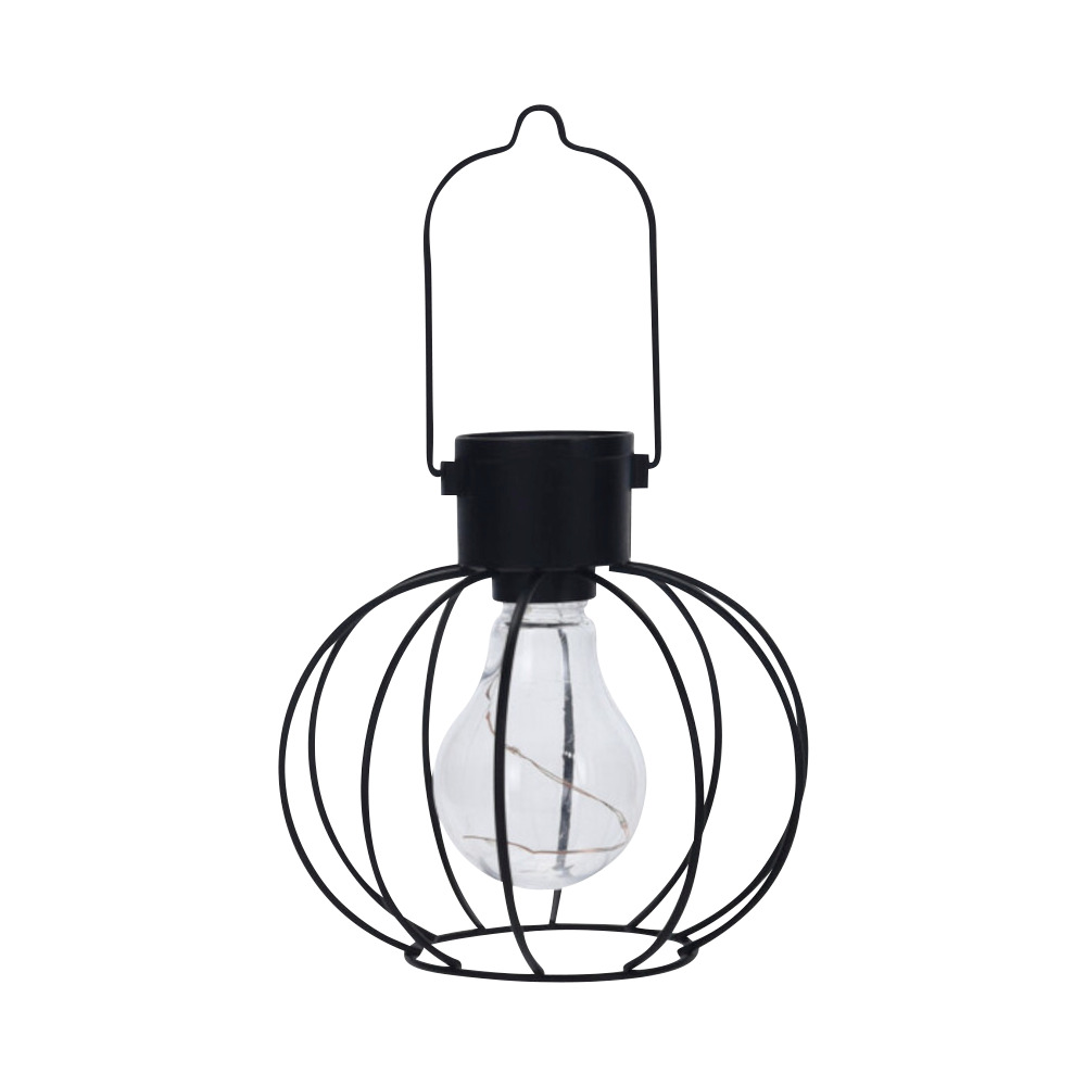 Solar-H&auml;ngeleuchte mit Metallrahmen und Micro-LED-Birne image number 2