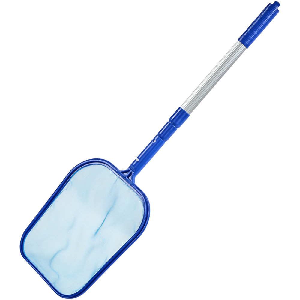 Kescher mit Teleskopstiel, 110 cm, in Blau und Silber image number 1